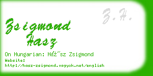 zsigmond hasz business card